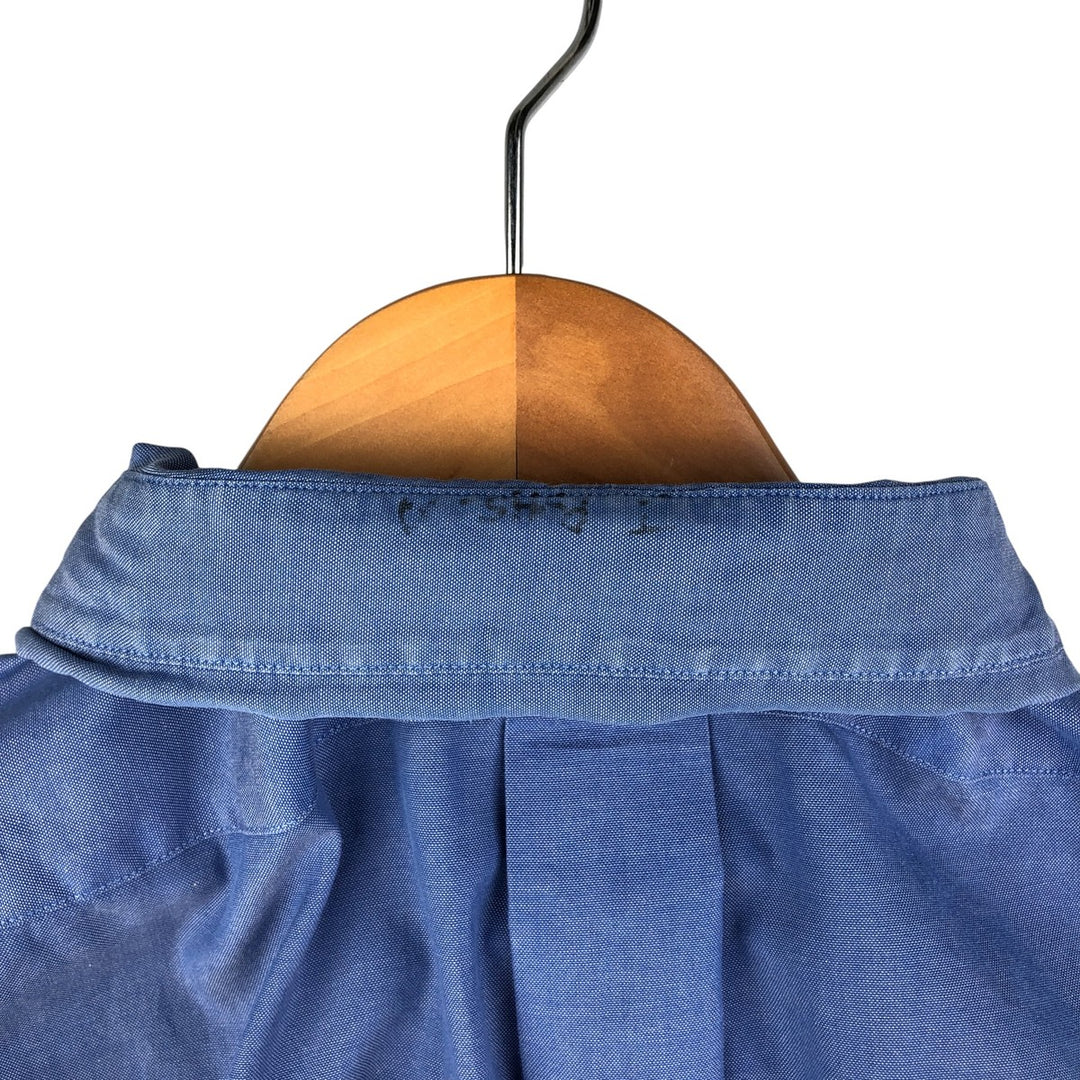 Ralph Lauren YARMOUTH short-sleeved button-down shirt, men's size XL cotton blue type Vintage Second Hand