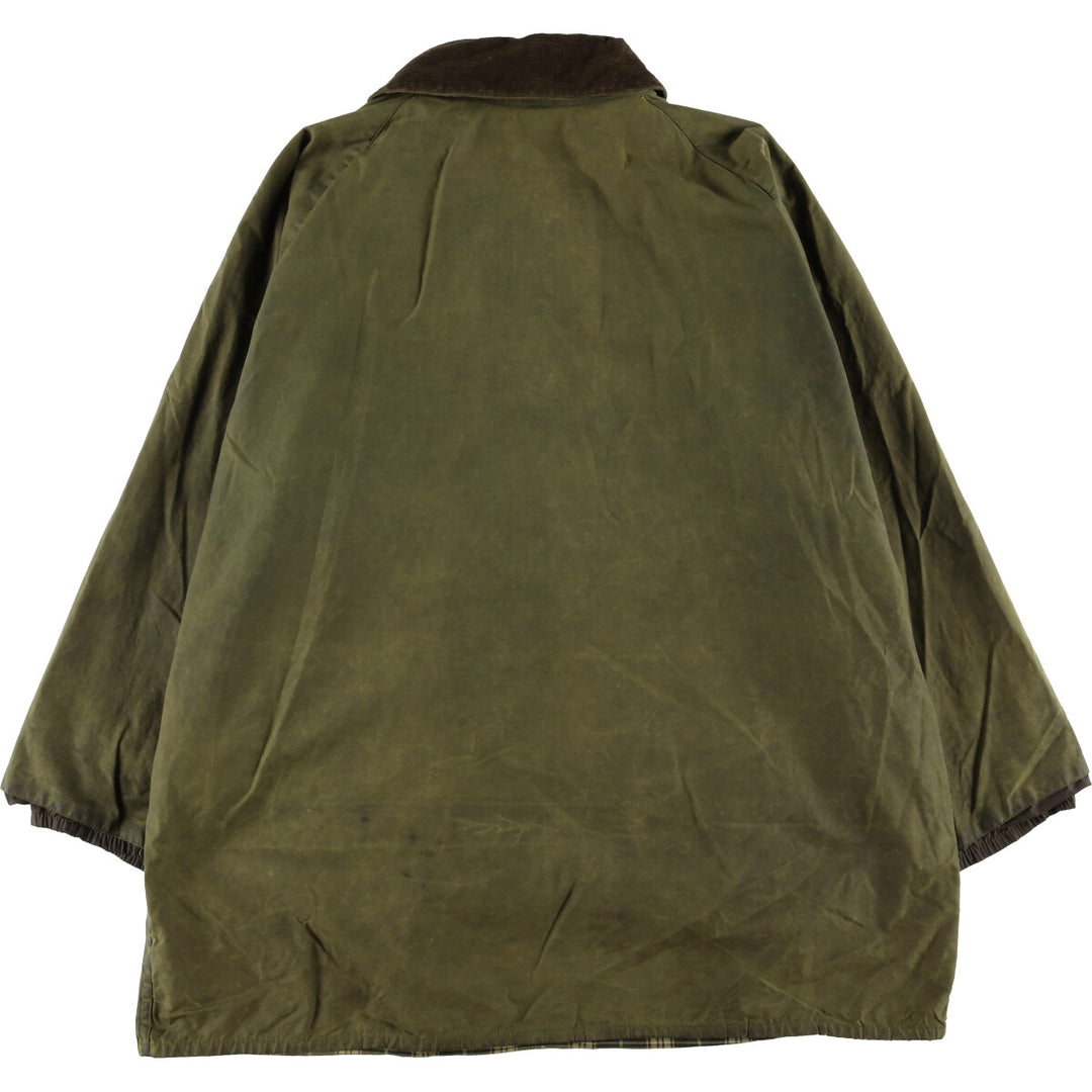 80s-90'S Barbour GAMEFAIR 3-Warrant Waxed Cotton Oiled Jacket, Made in England, C46, Men's XL cotton Khaki type Vintage Second Hand