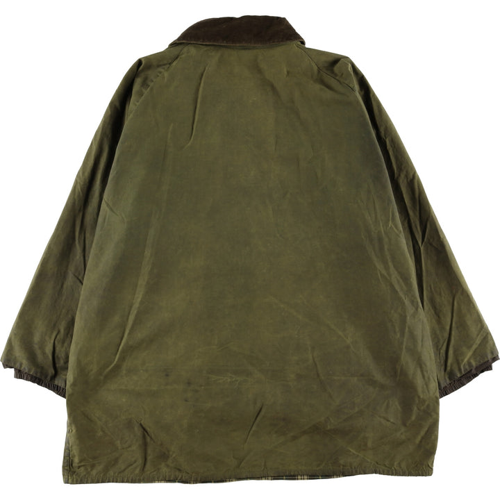 80s-90'S Barbour GAMEFAIR 3-Warrant Waxed Cotton Oiled Jacket, Made in England, C46, Men's XL cotton Khaki type Vintage Second Hand