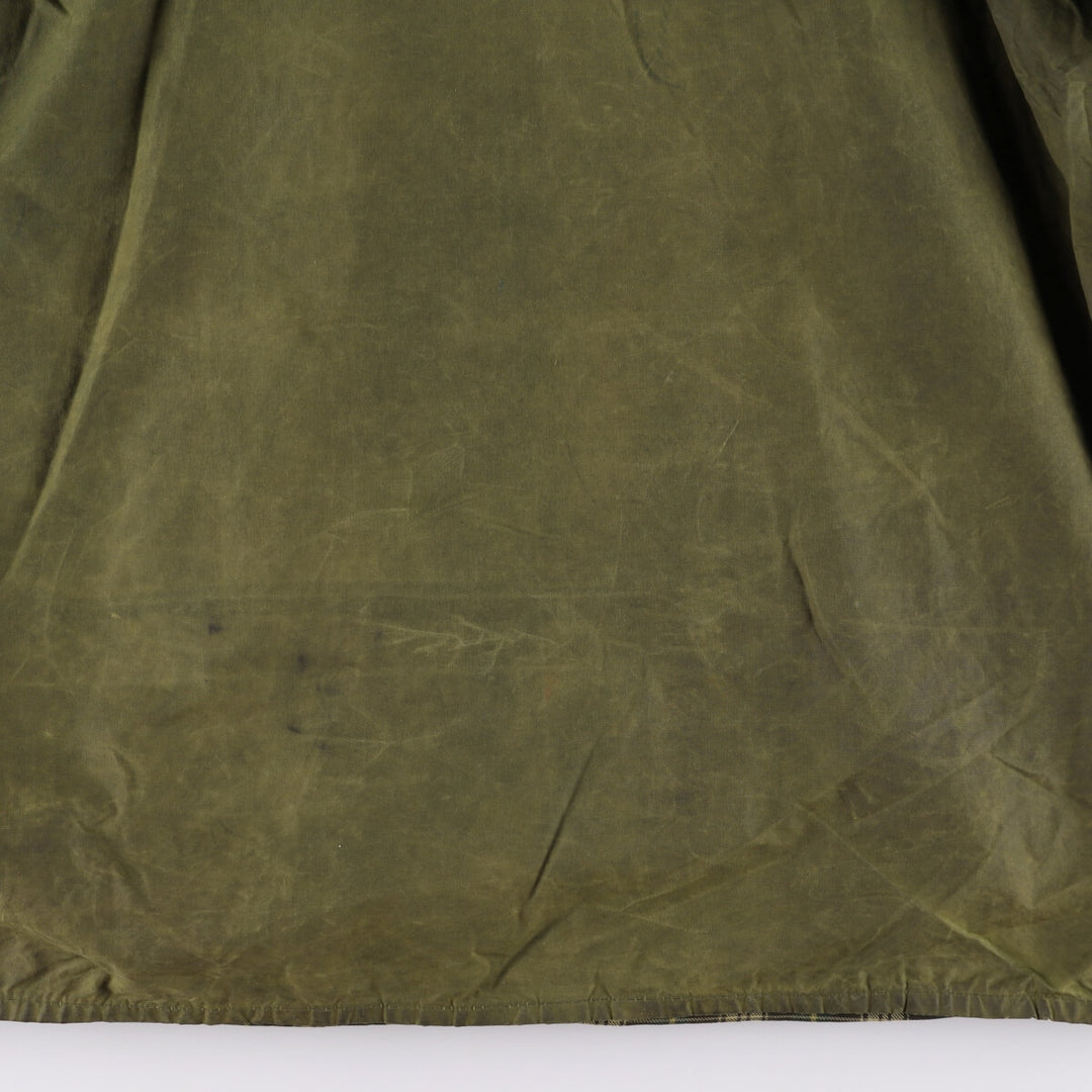 80s-90'S Barbour GAMEFAIR 3-Warrant Waxed Cotton Oiled Jacket, Made in England, C46, Men's XL cotton Khaki type Vintage Second Hand