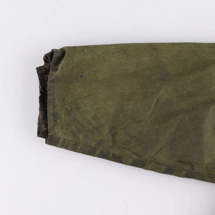 80s-90'S Barbour GAMEFAIR 3-Warrant Waxed Cotton Oiled Jacket, Made in England, C46, Men's XL cotton Khaki type Vintage Second Hand
