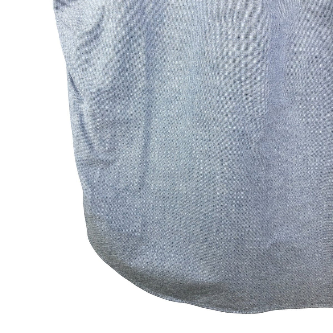 Ralph Lauren pullover half-button long-sleeved button-down shirt, men's size M cotton Blue type light blue Vintage Second Hand