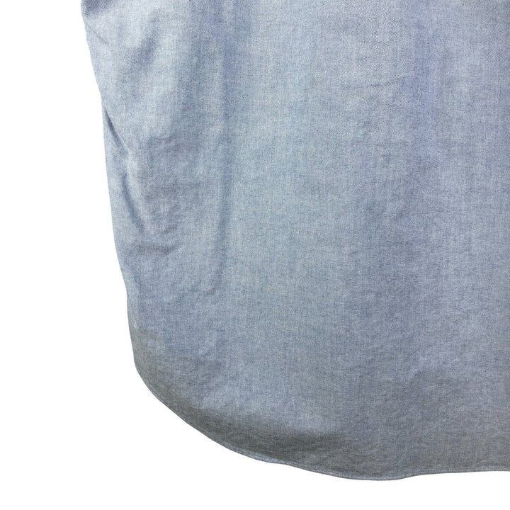 Ralph Lauren pullover half-button long-sleeved button-down shirt, men's size M cotton Blue type light blue Vintage Second Hand