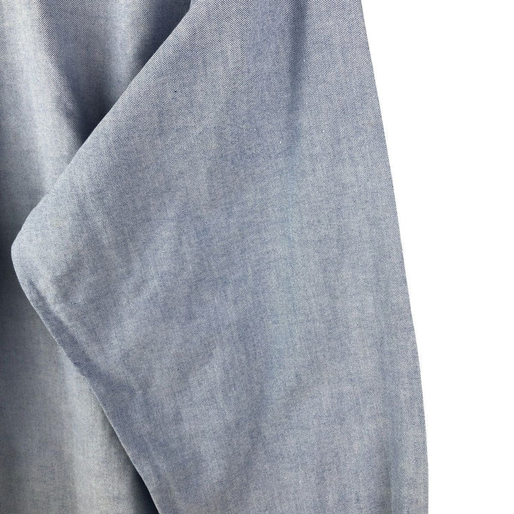 Ralph Lauren pullover half-button long-sleeved button-down shirt, men's size M cotton Blue type light blue Vintage Second Hand