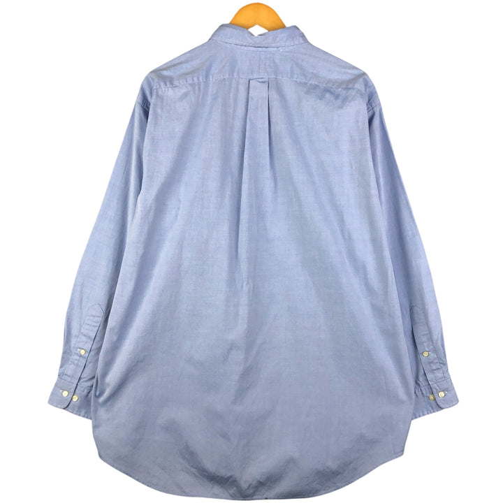 Ralph Lauren YARMOUTH long sleeve button down shirt, men's XL size cotton Blue type light blue Vintage Second Hand