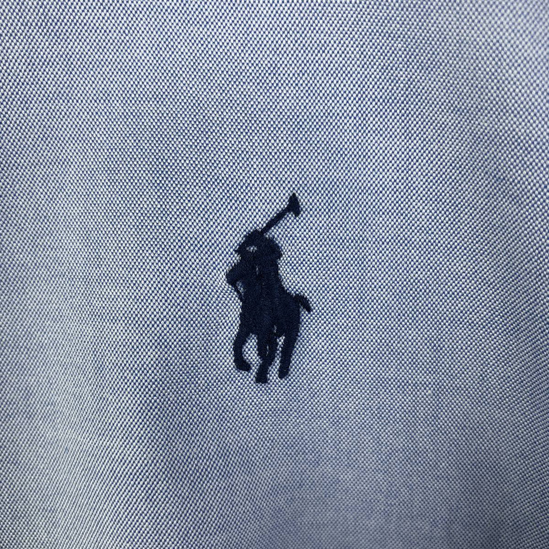 Ralph Lauren YARMOUTH long sleeve button down shirt, men's XL size cotton Blue type light blue Vintage Second Hand