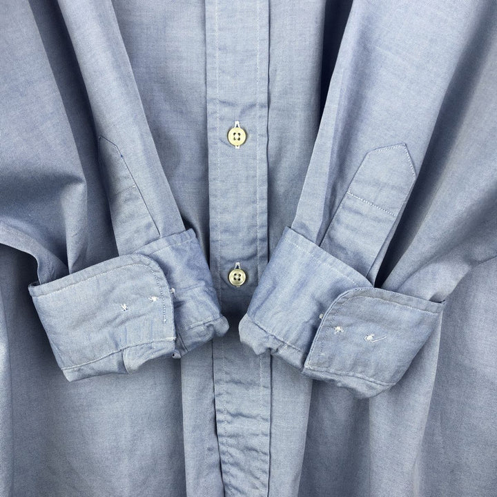 Ralph Lauren YARMOUTH long sleeve button down shirt, men's XL size cotton Blue type light blue Vintage Second Hand