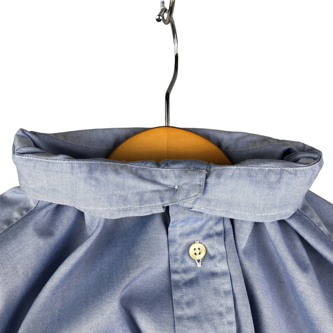 Ralph Lauren YARMOUTH long sleeve button down shirt, men's XL size cotton Blue type light blue Vintage Second Hand