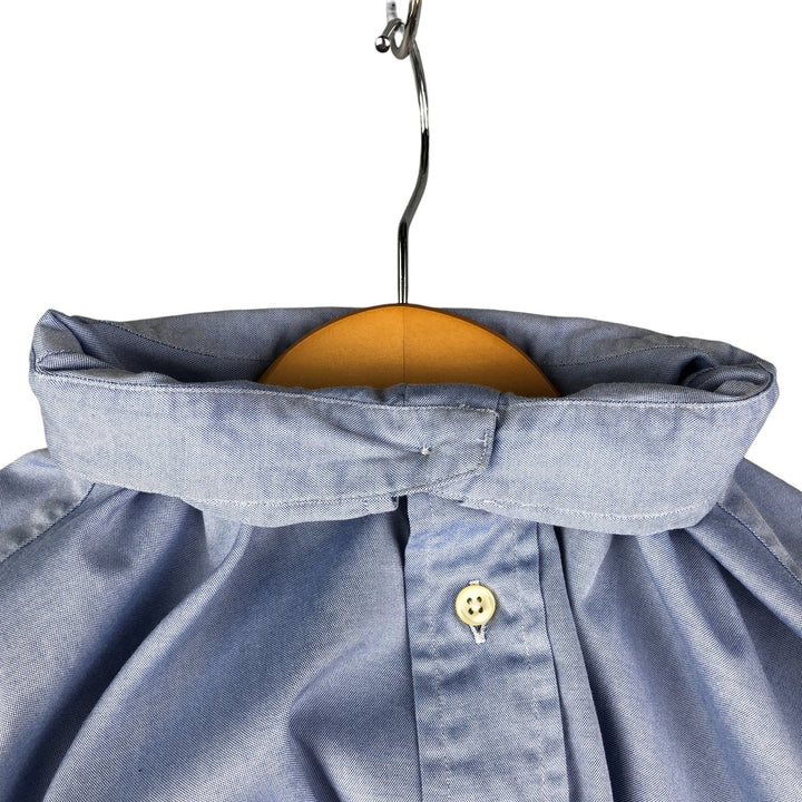 Ralph Lauren YARMOUTH long sleeve button down shirt, men's XL size cotton Blue type light blue Vintage Second Hand