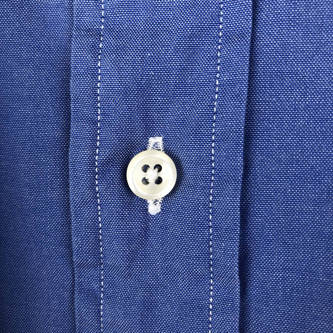 Ralph Lauren YARMOUTH long sleeve button down shirt, men's size M cotton blue type Vintage Second Hand