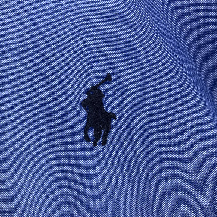 Ralph Lauren YARMOUTH long sleeve button down shirt, men's size M cotton blue type Vintage Second Hand