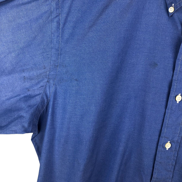 Ralph Lauren YARMOUTH long sleeve button down shirt, men's size M cotton blue type Vintage Second Hand
