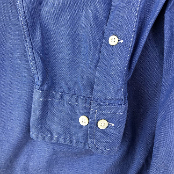 Ralph Lauren YARMOUTH long sleeve button down shirt, men's size M cotton blue type Vintage Second Hand