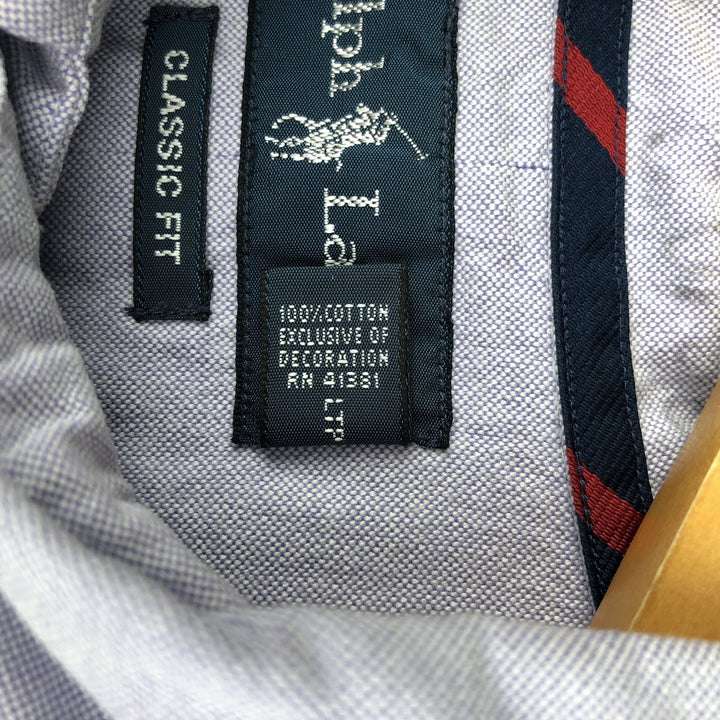 Ralph Lauren Classic Fit Long Sleeve Button Down Shirt Men's M cotton purple type Vintage Second Hand