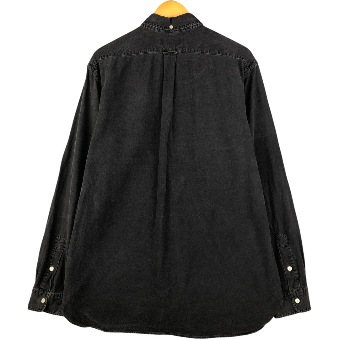 Ralph Lauren long sleeve button down shirt, men's XL size cotton Charcoal Vintage Second Hand