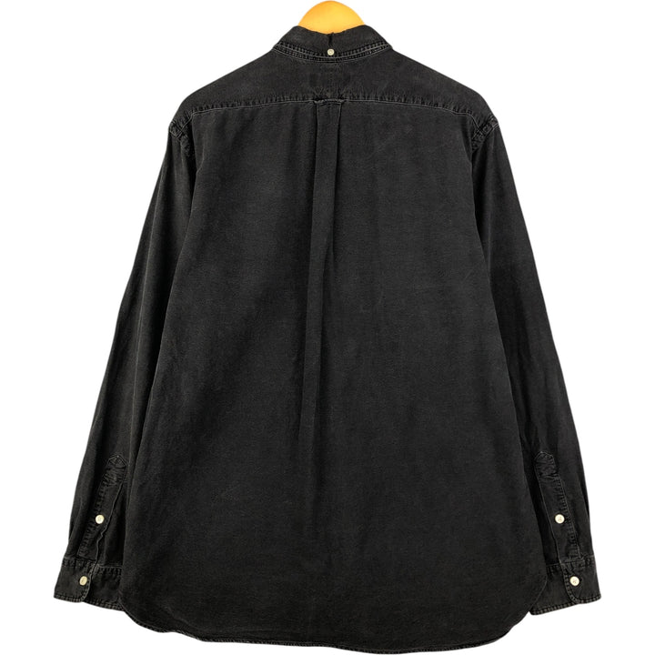 Ralph Lauren long sleeve button down shirt, men's XL size cotton Charcoal Vintage Second Hand