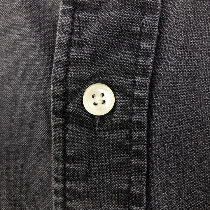 Ralph Lauren long sleeve button down shirt, men's XL size cotton Charcoal Vintage Second Hand
