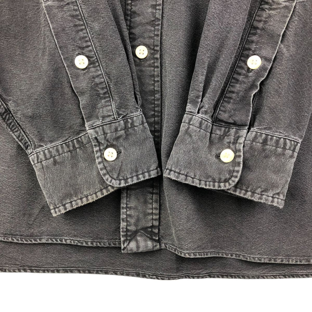 Ralph Lauren long sleeve button down shirt, men's XL size cotton Charcoal Vintage Second Hand