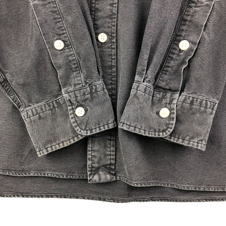 Ralph Lauren long sleeve button down shirt, men's XL size cotton Charcoal Vintage Second Hand