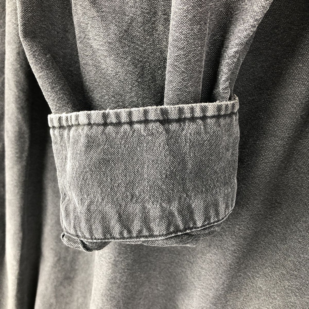 Ralph Lauren long sleeve button down shirt, men's XL size cotton Charcoal Vintage Second Hand