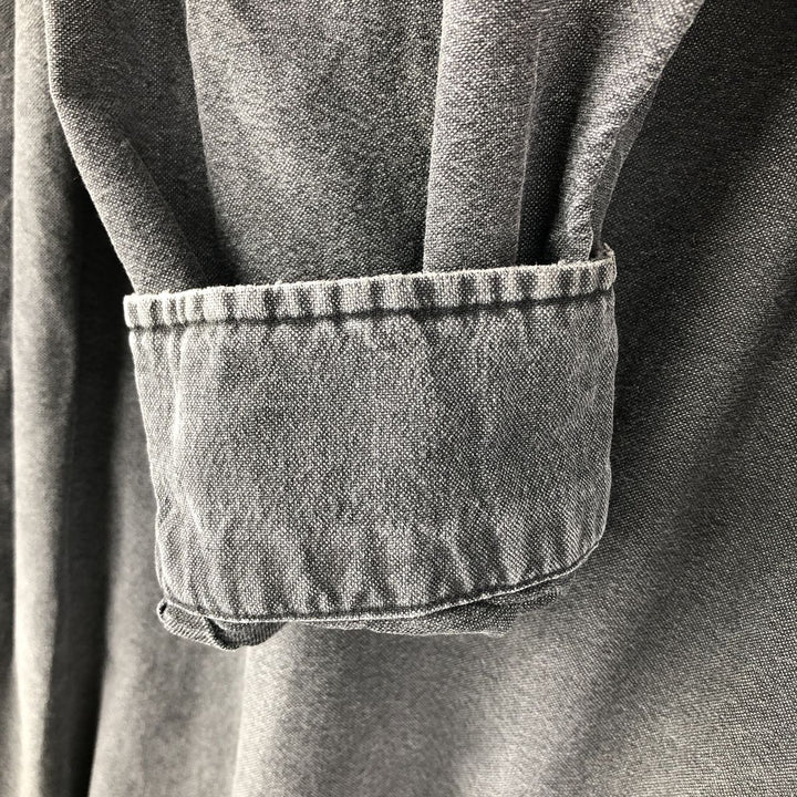 Ralph Lauren long sleeve button down shirt, men's XL size cotton Charcoal Vintage Second Hand