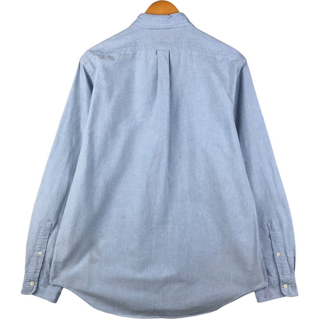 Ralph Lauren long sleeve button down shirt, men's size L cotton Blue type light blue Vintage Second Hand