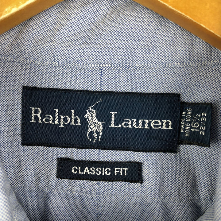 Ralph Lauren Classic Fit Long Sleeve Button Down Shirt, Men's Size L cotton Blue type light blue Vintage Second Hand