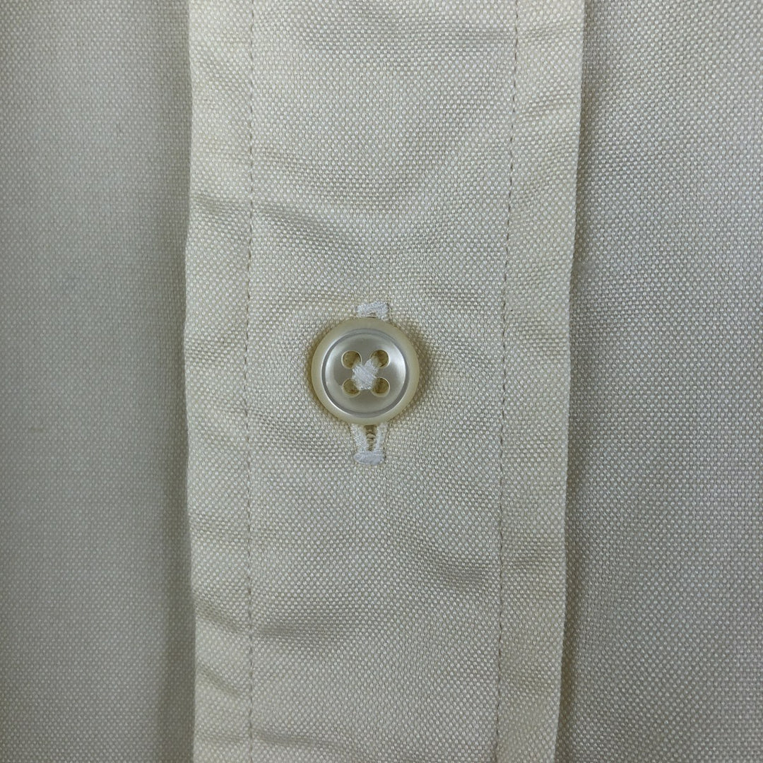 Ralph Lauren YARMOUTH long sleeve button down shirt, men's size M cotton unbleached Vintage Second Hand