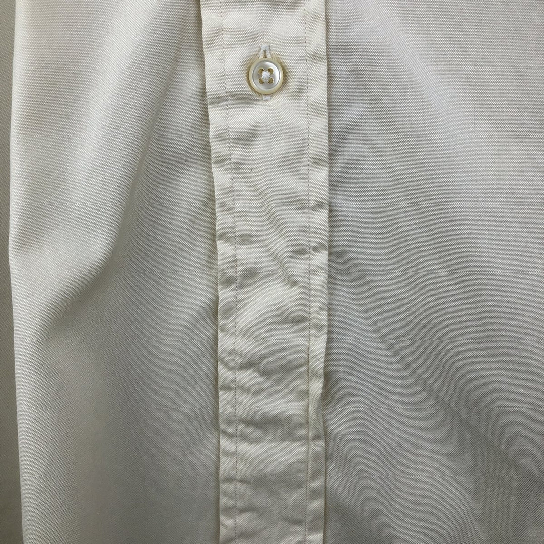 Ralph Lauren YARMOUTH long sleeve button down shirt, men's size M cotton unbleached Vintage Second Hand