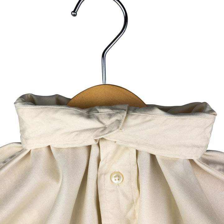 Ralph Lauren YARMOUTH long sleeve button down shirt, men's size M cotton unbleached Vintage Second Hand