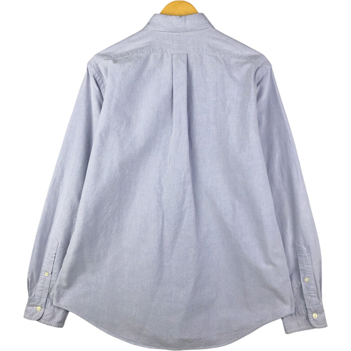 Ralph Lauren CUSTOM FIT long sleeve button down shirt, men's size L cotton Blue type light blue Vintage Second Hand