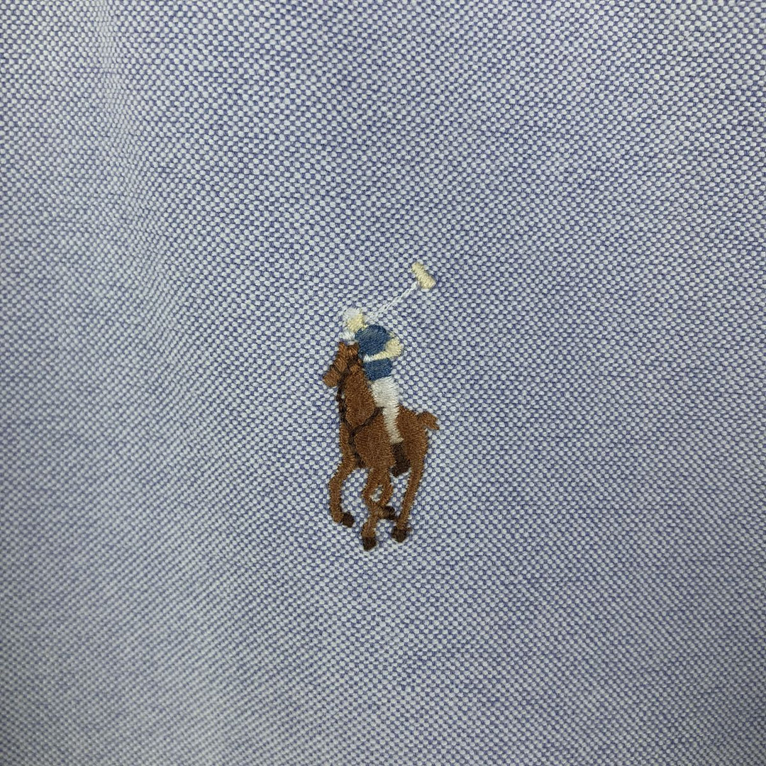 Ralph Lauren CUSTOM FIT long sleeve button down shirt, men's size L cotton Blue type light blue Vintage Second Hand