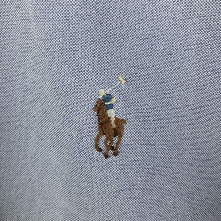 Ralph Lauren CUSTOM FIT long sleeve button down shirt, men's size L cotton Blue type light blue Vintage Second Hand