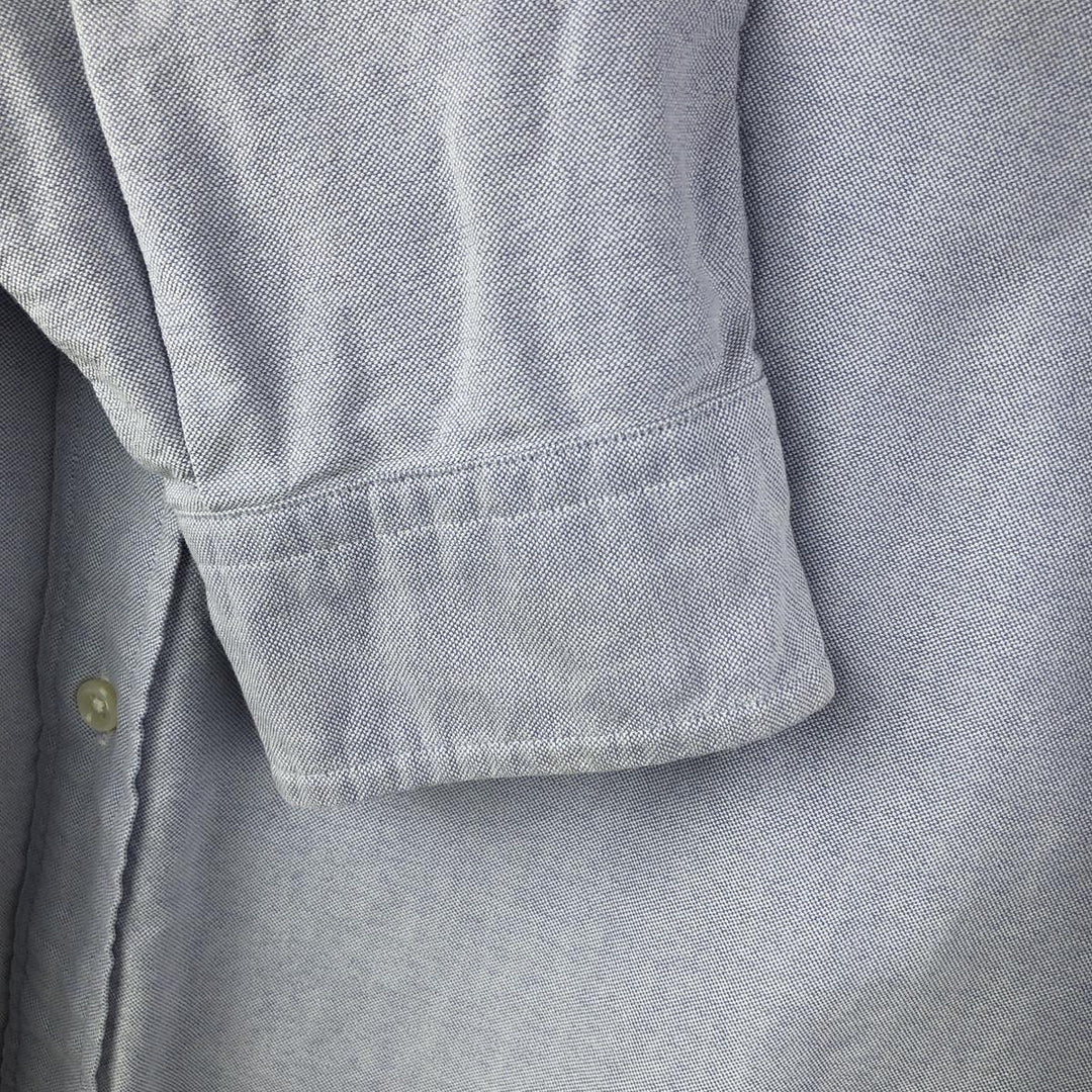 Ralph Lauren CUSTOM FIT long sleeve button down shirt, men's size L cotton Blue type light blue Vintage Second Hand