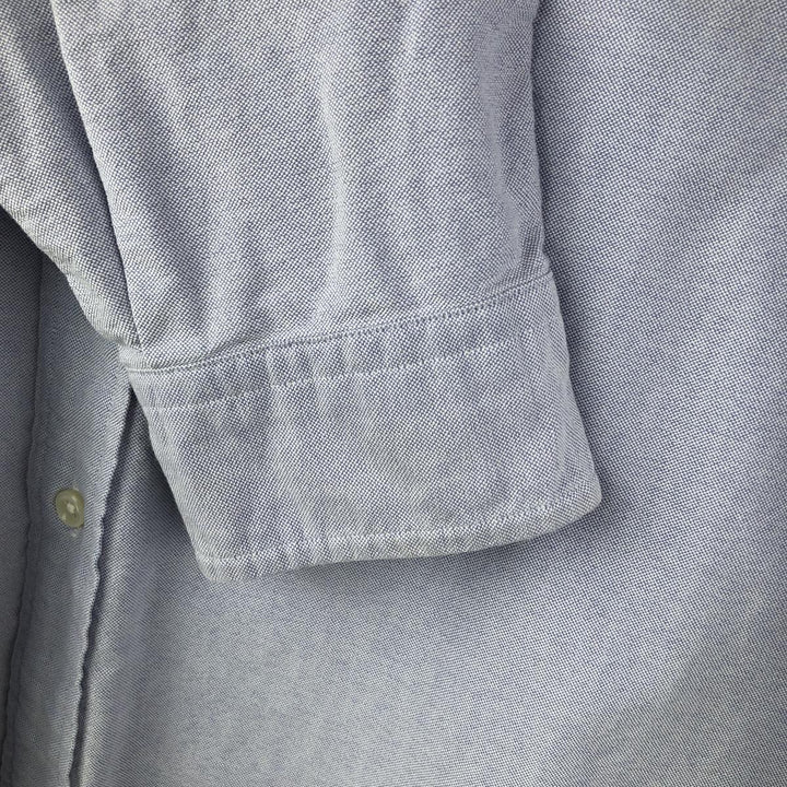Ralph Lauren CUSTOM FIT long sleeve button down shirt, men's size L cotton Blue type light blue Vintage Second Hand