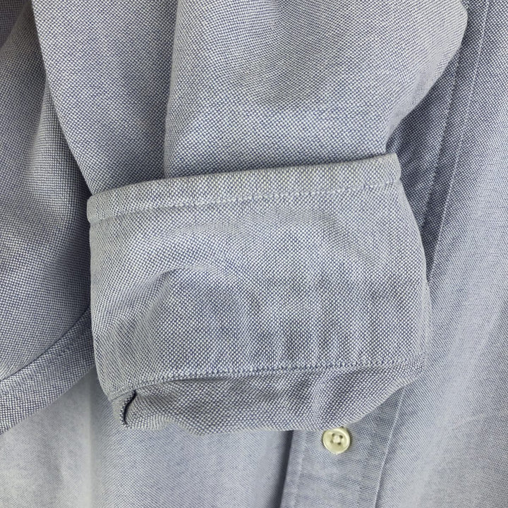 Ralph Lauren CUSTOM FIT long sleeve button down shirt, men's size L cotton Blue type light blue Vintage Second Hand