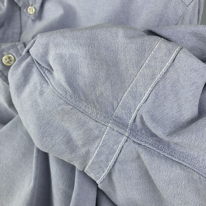 Ralph Lauren CUSTOM FIT long sleeve button down shirt, men's size L cotton Blue type light blue Vintage Second Hand