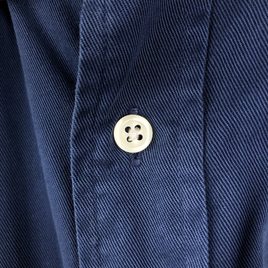 Ralph Lauren long sleeve button down shirt, men's XL size cotton navy blue type Vintage Second Hand