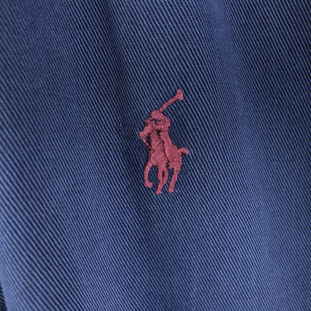 Ralph Lauren long sleeve button down shirt, men's XL size cotton navy blue type Vintage Second Hand