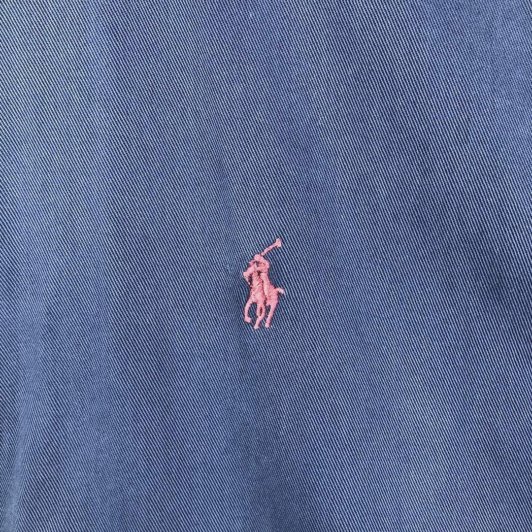Ralph Lauren long sleeve button down shirt, men's XL size cotton navy blue type Vintage Second Hand