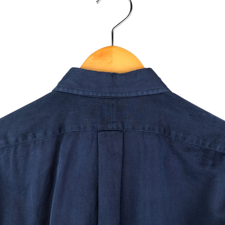 Ralph Lauren long sleeve button down shirt, men's XL size cotton navy blue type Vintage Second Hand