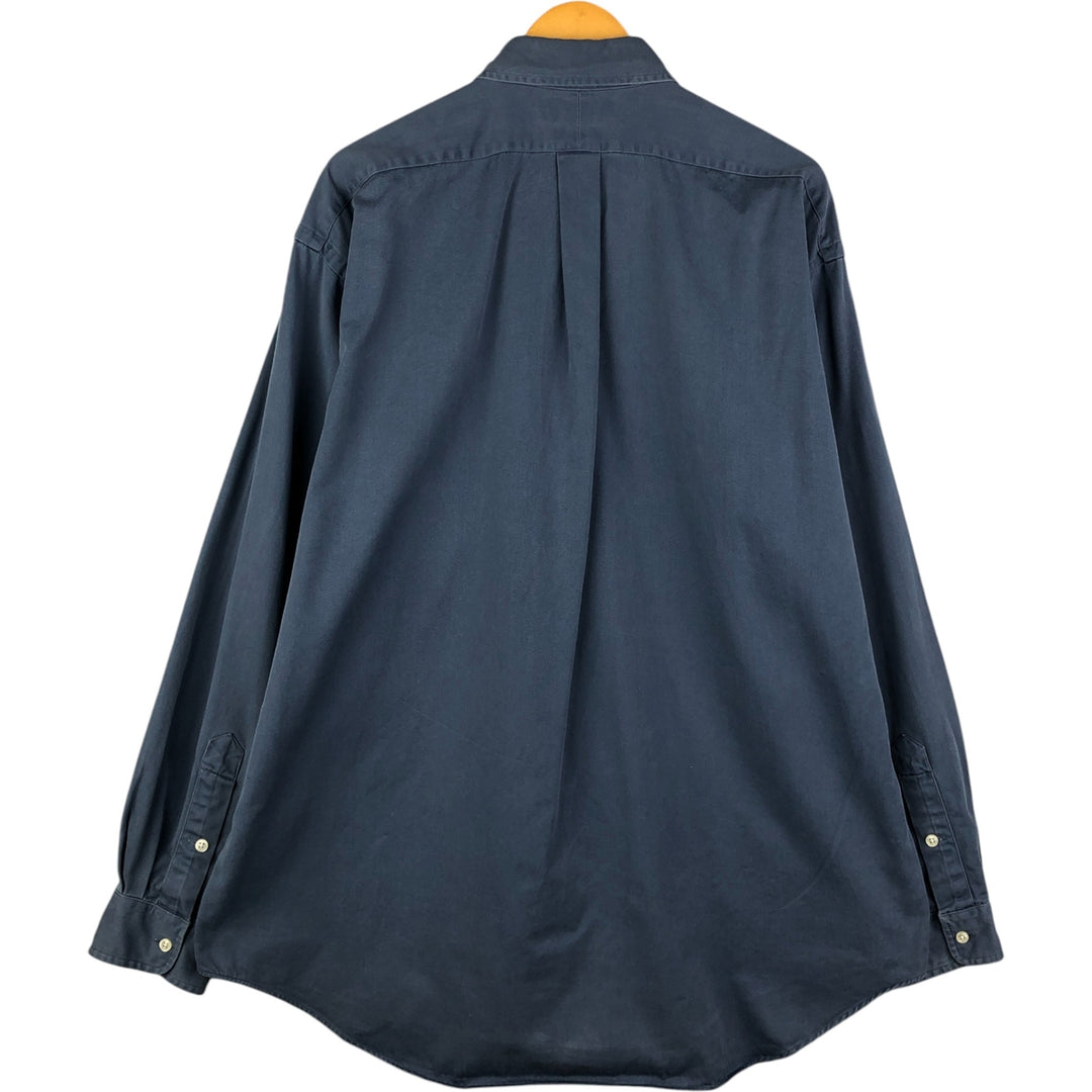 Ralph Lauren BLAKE long sleeve button down shirt, men's XL size cotton Navy blue Vintage Second Hand