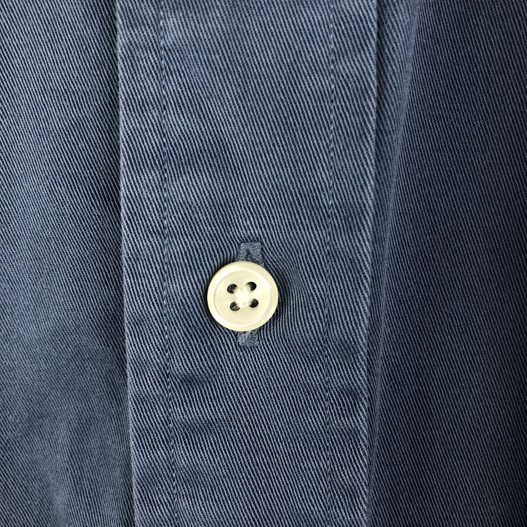 Ralph Lauren BLAKE long sleeve button down shirt, men's XL size cotton Navy blue Vintage Second Hand