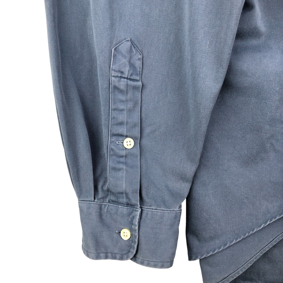 Ralph Lauren BLAKE long sleeve button down shirt, men's XL size cotton Navy blue Vintage Second Hand