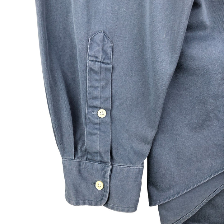 Ralph Lauren BLAKE long sleeve button down shirt, men's XL size cotton Navy blue Vintage Second Hand