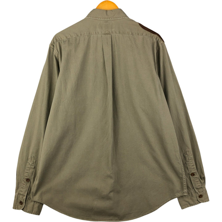 Ralph Lauren POLO by Ralph Lauren long sleeve cotton shirt, men's XL size cotton Khaki type Vintage Second Hand