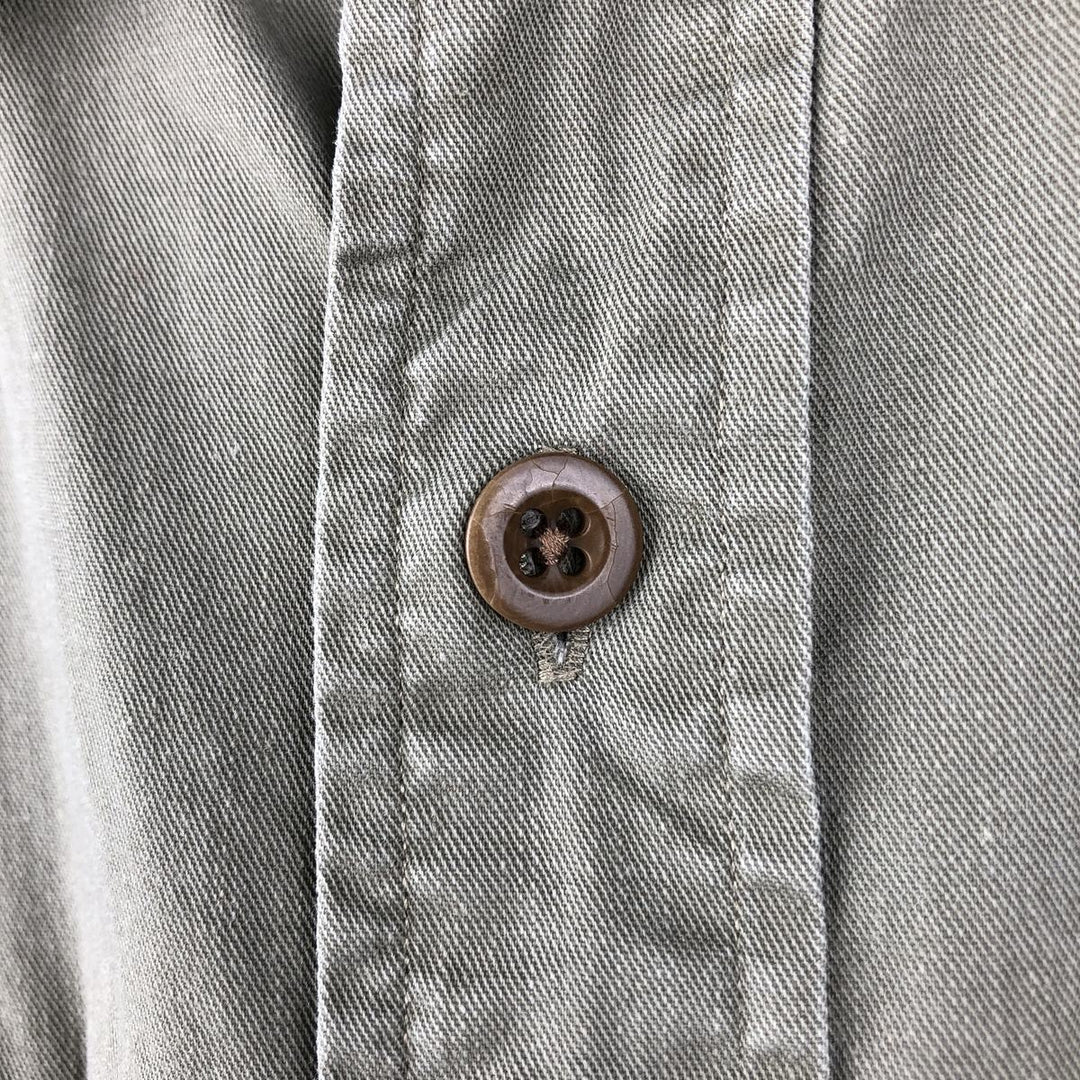 Ralph Lauren POLO by Ralph Lauren long sleeve cotton shirt, men's XL size cotton Khaki type Vintage Second Hand