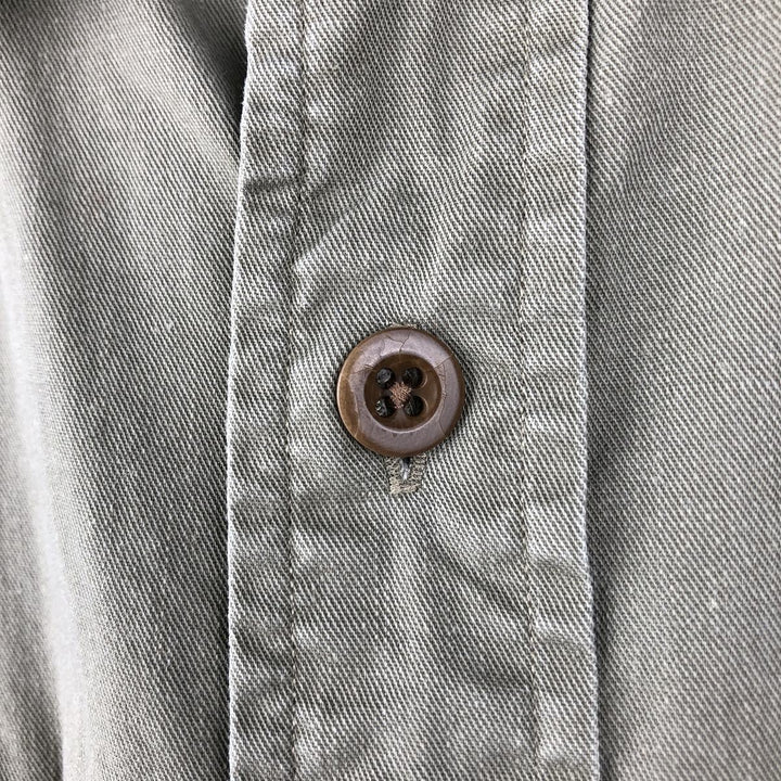 Ralph Lauren POLO by Ralph Lauren long sleeve cotton shirt, men's XL size cotton Khaki type Vintage Second Hand