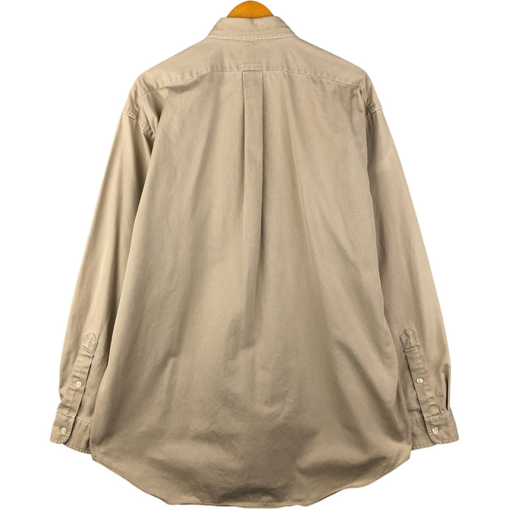Ralph Lauren BLAKE long sleeve button down shirt, men's size L cotton Beige type Vintage Second Hand