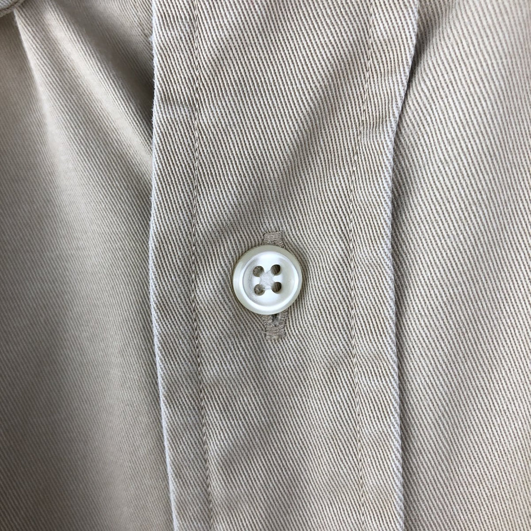 Ralph Lauren BLAKE long sleeve button down shirt, men's size L cotton Beige type Vintage Second Hand